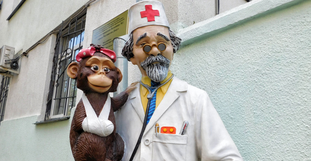 Doctor monkey. Доктор Айболит обезьяна Чичи. Чичи обезьянка доктора Айболита. Памятник доктор Айболит в Анапе.