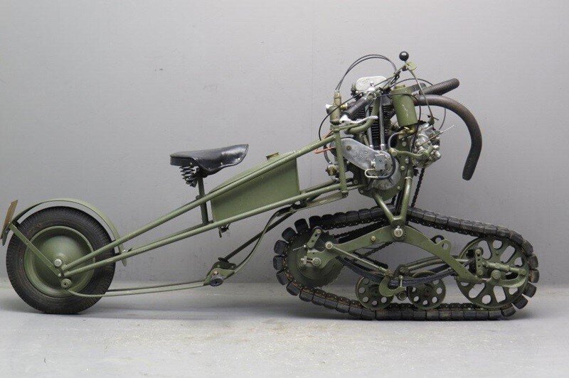 Фото: мотоцикл Moto-chenille Mercier