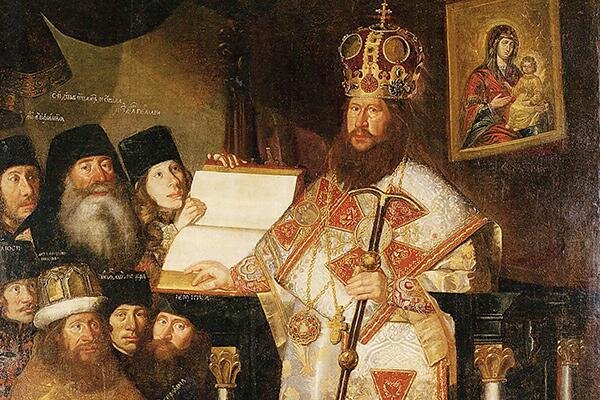 Патриарх Никон (Никита Минин), 1660 год. Из собрания икон музея «Новый Иерусалим».