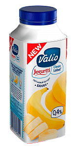 ПИТЬЕВОЙ ЙОГУРТ VALIO CLEAN LABEL 0,4 % С БАНАНОМ, 330 Г