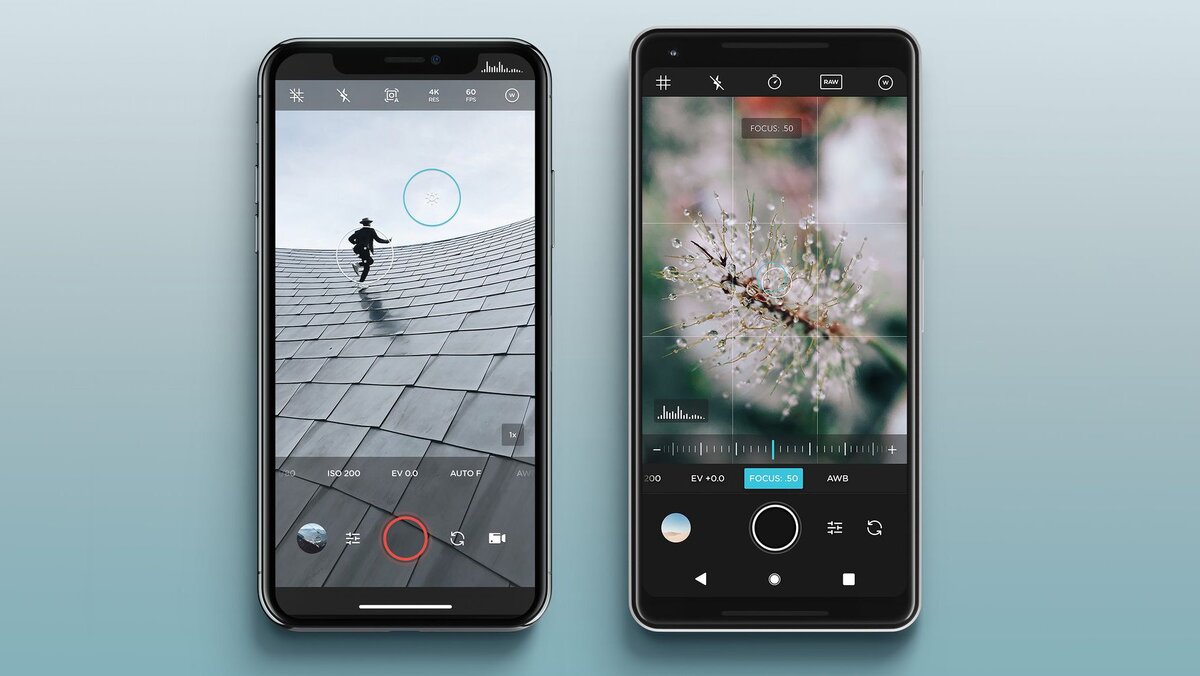 Слева iPhone, справа ZTE nubia 