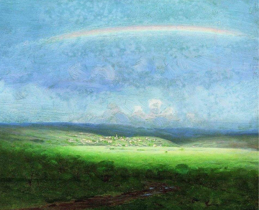 Фотография картины А. Куинджи "После дождя. Радуга" (из свободных источников)