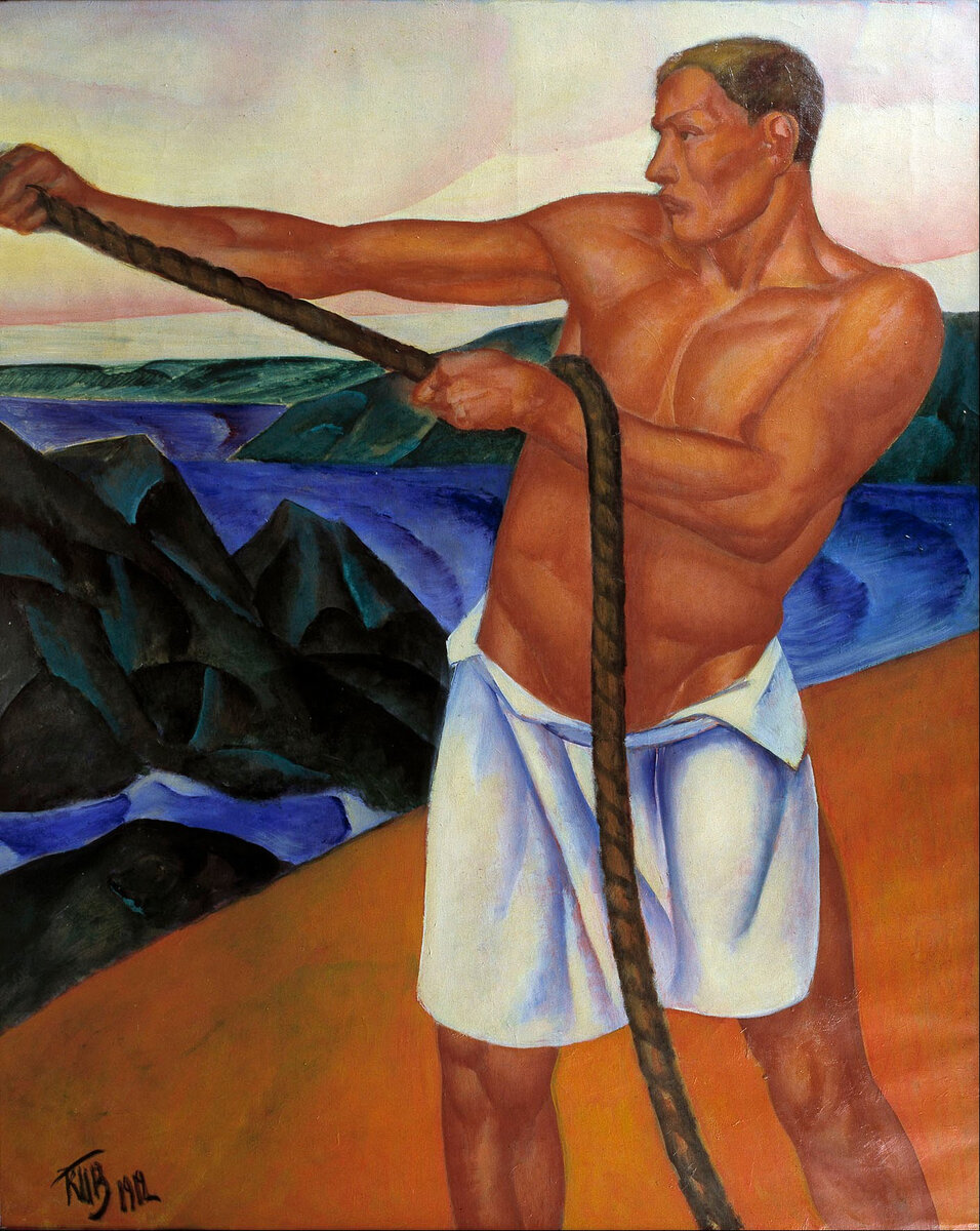 К. Петров-Водкин. "Рабочий" (1912). До сих пор хранится в Мальме 
