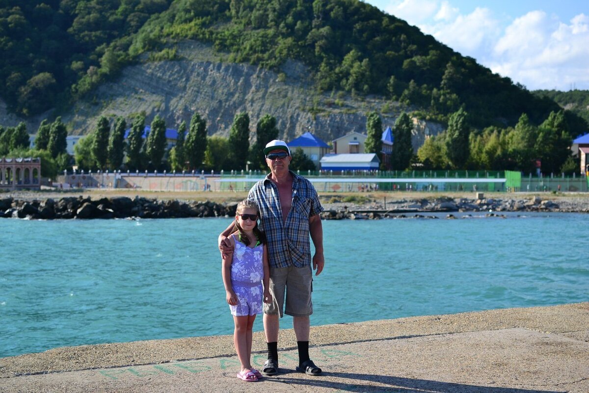 на море