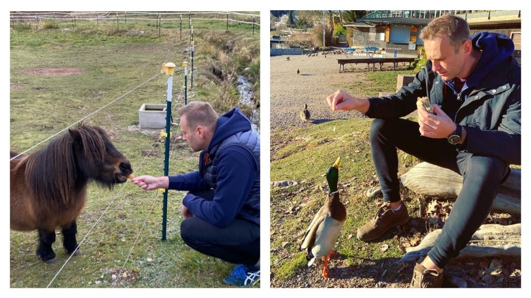 Навальный на реабилитации в Германии. Скрины из https://www.instagram.com/navalny/