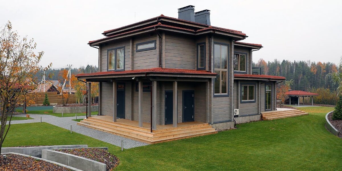 Готовый дом по проекту "Берген", реализованный компанией Holz House. Источник фото: holz-house.ru