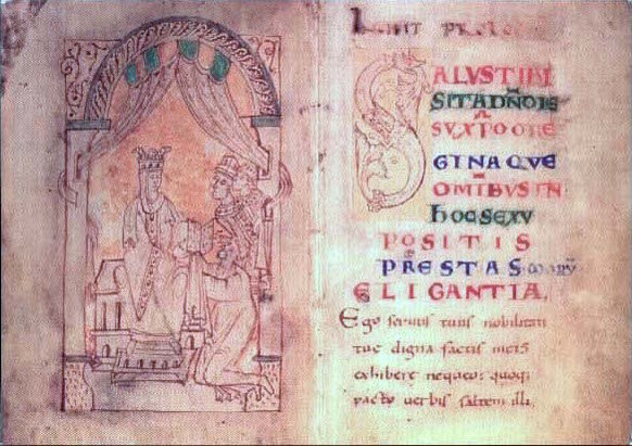 Королева Эмма с сыновьями от разных браков - Хардекнудом и Эдуардом 