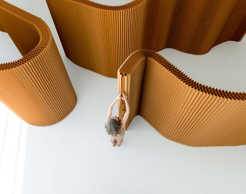 складная стена из бумаги