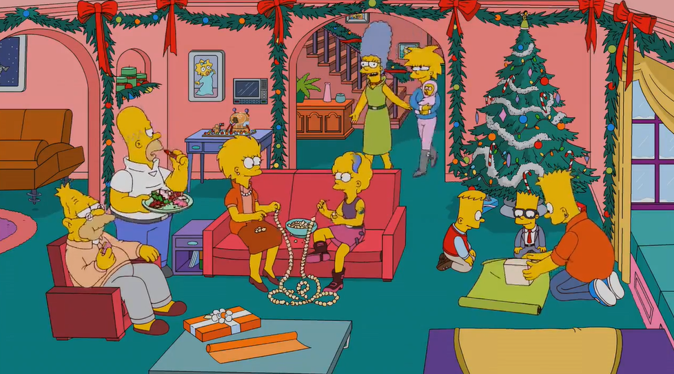 Хоу-хоу-хоу, . Семьи Симпсонов, рождественские традиции.