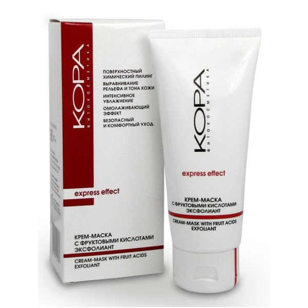  Эксфолиант для лица Кора Крем-маска с фруктовыми кислотами отзыв