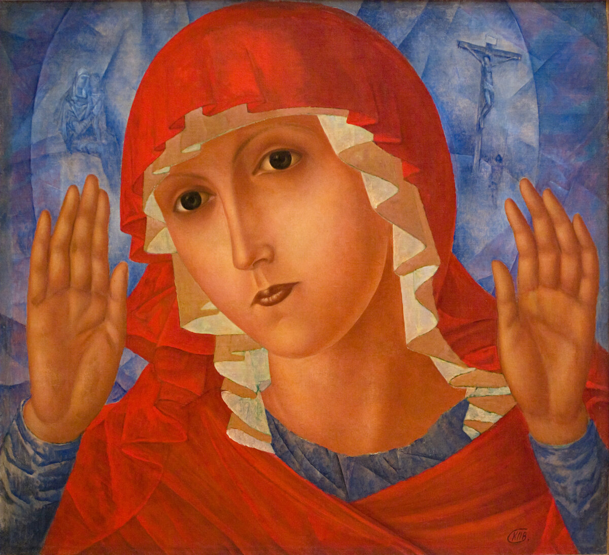 Кузьма Петров-Водкин — «Богоматерь. Умиление злых сердец», 1915 год
