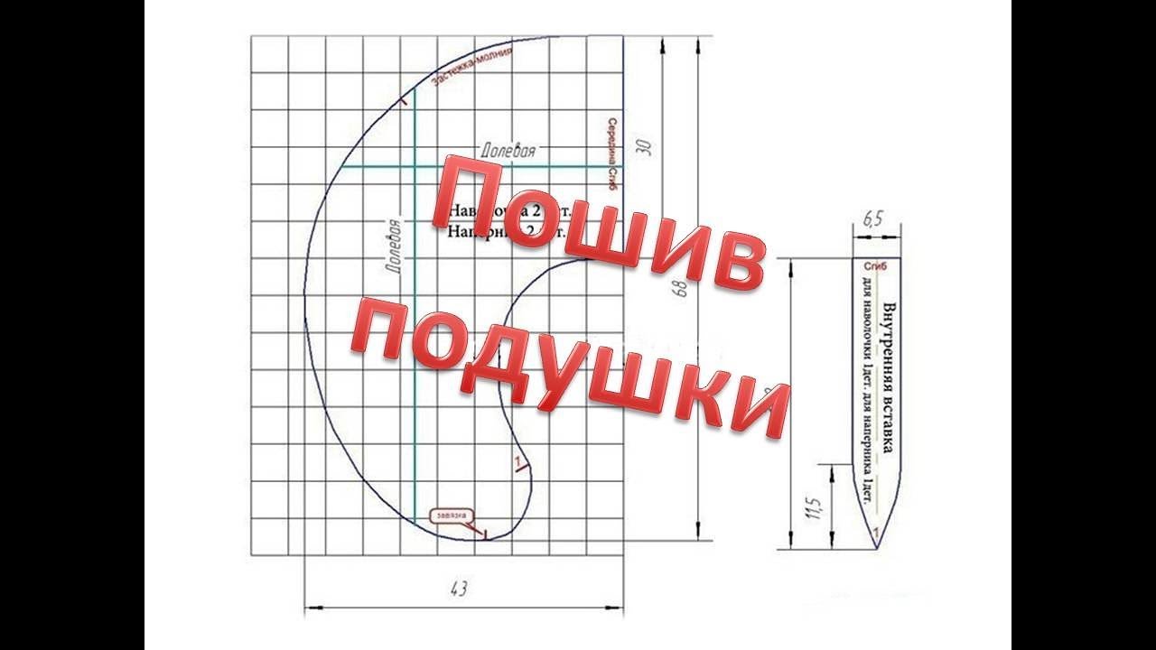 Подушка мишка для новорожденных. Выкройка под видео.