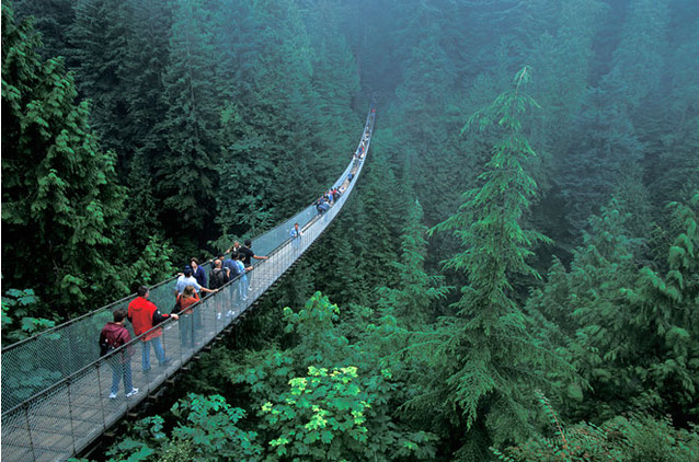 Мост Капилано в Capilano Suspension Bridge Park