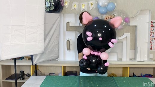 КОТИК ИЗ ШАРИКА кошка фигурки из шариков Balloon Animal Cat DIY como hacer un gato con globos