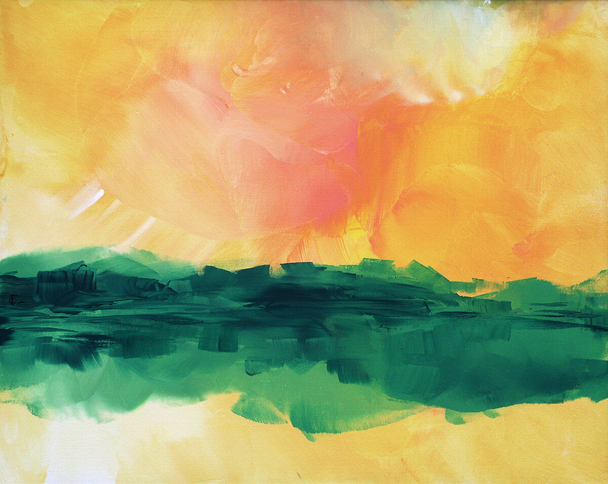 Сергей Галета. СОЛНЦЕ-ЛЕТО Картон, акрил 60х75 см.