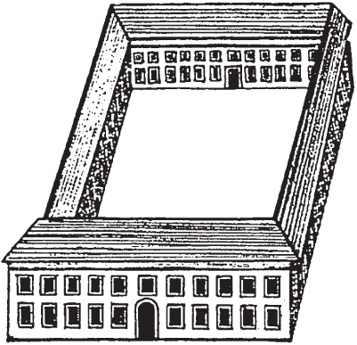 Почтовый двор. Рисунок И. Кирсанова. Середина XVIII века. Фото с сайта https://history.wikireading.ru