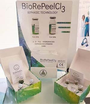 BioRePeelCl3 (БиоРеПил) – инновационный двухфазный  пилинг с запатентованной технологией. За одну процедуру Вы получаете 3d-результат  - мгновенный лифтинг, осветление пигментных пятен и уплотнение кожи.