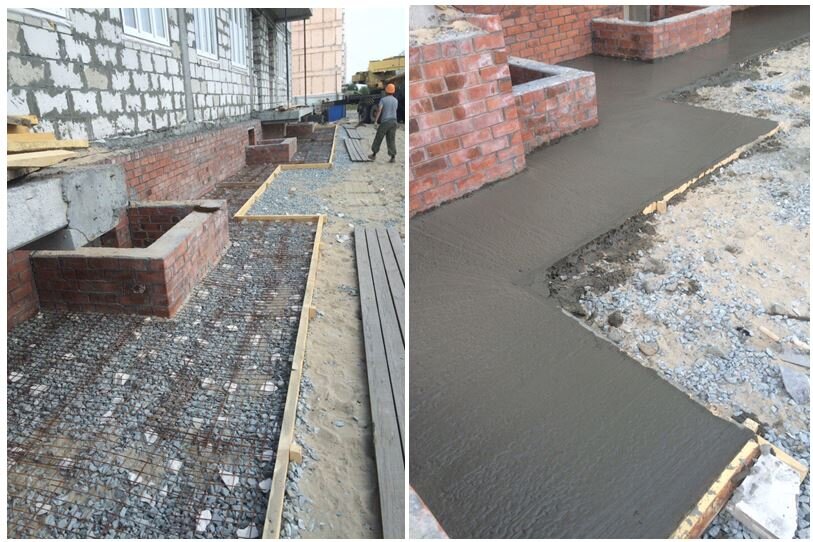 Устройство отмостки