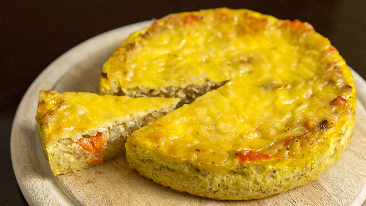 Пирог с луком и кукурузными чипсами