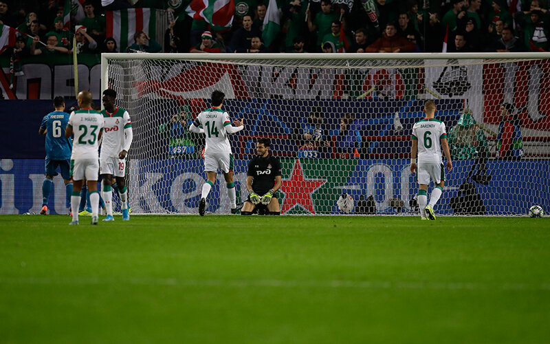 Врать Локомотива после пропущенного гола. Фото с официального сайта ФК "Локомотив"