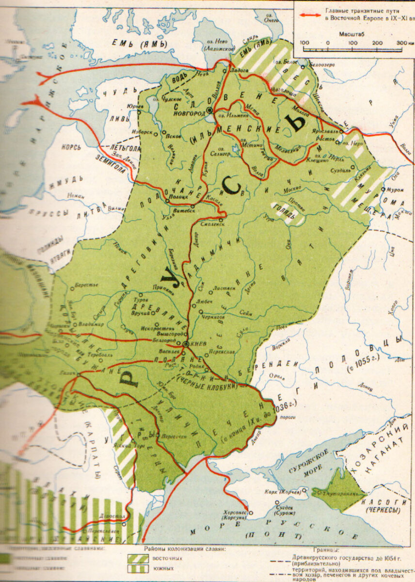 Карта киевской руси в 9 12 веках с городами