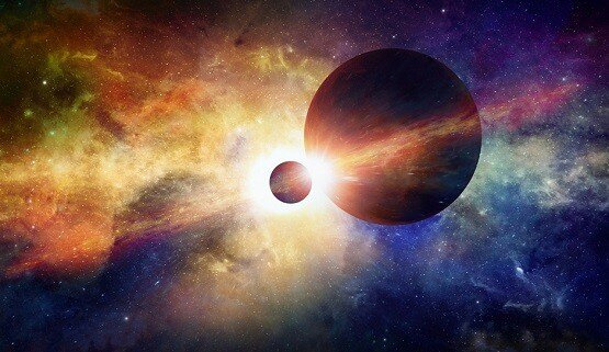 Парад Юпитера и Плутона в представлении художника