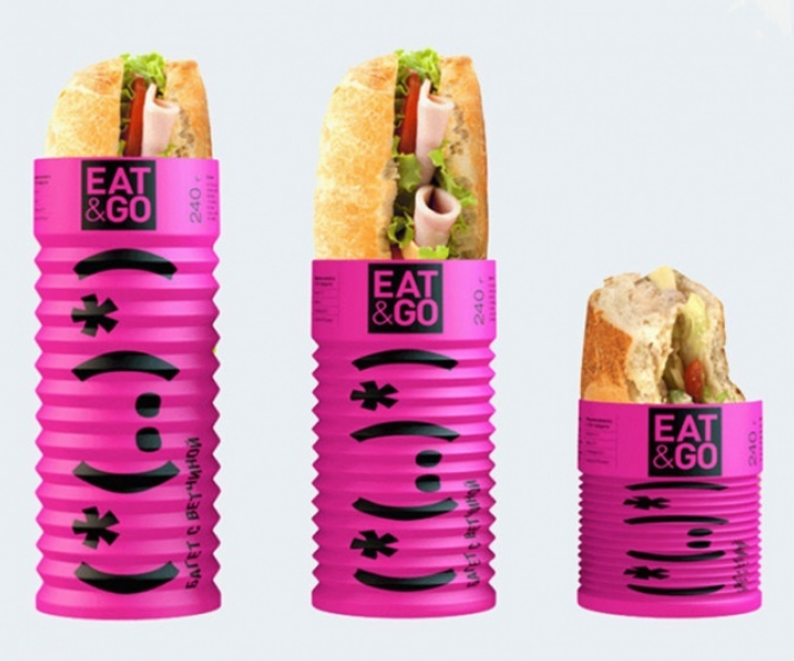 Складывающаяся гармошкой упаковка Eat&Go