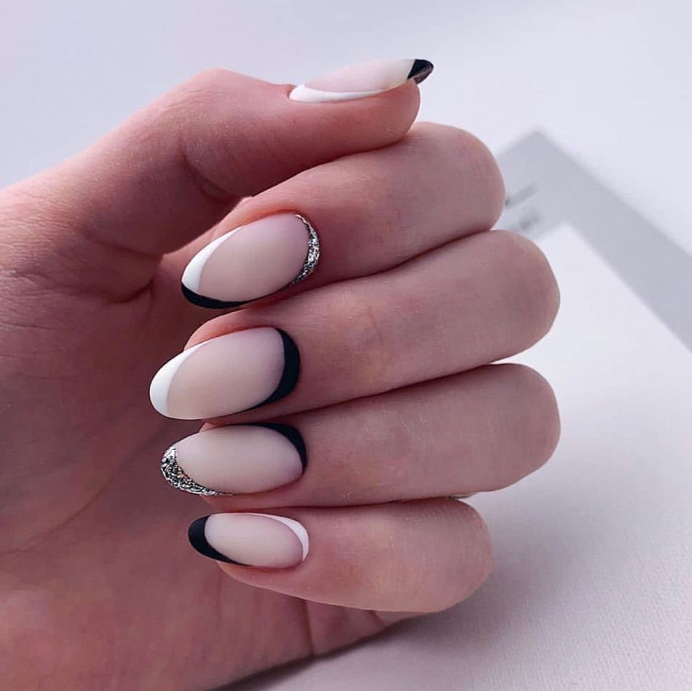 Матовый френч миндаль | Manicure, Ombre nails, Nails