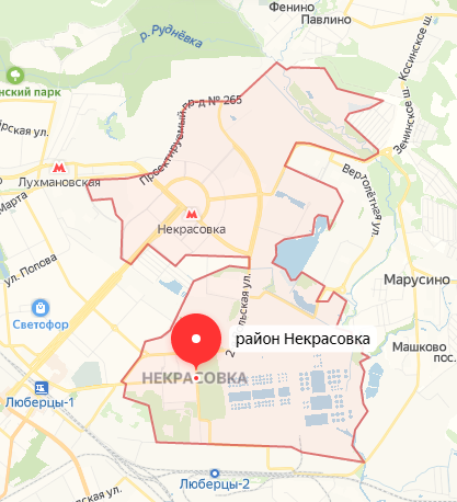 Некрасовка на Яндекс Картах