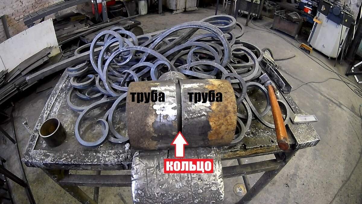 Стык трубы с подкладным кольцом