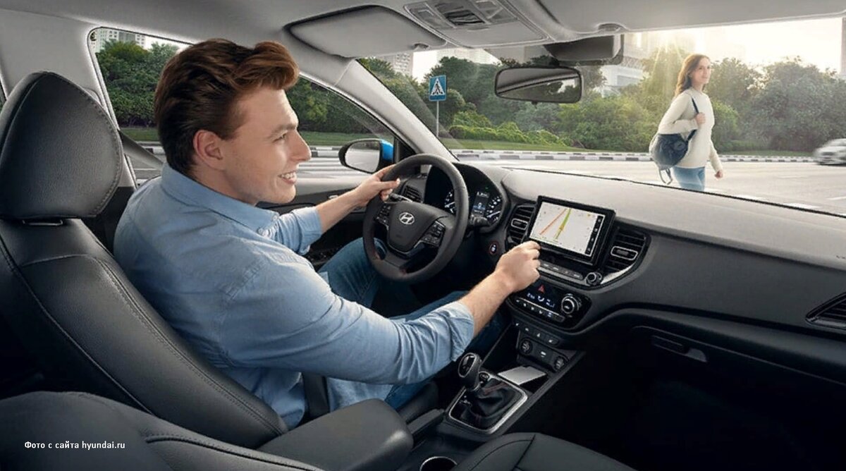 В салоне Hyundai Solaris New - 2020 - Фото с сайта hyunday.ru