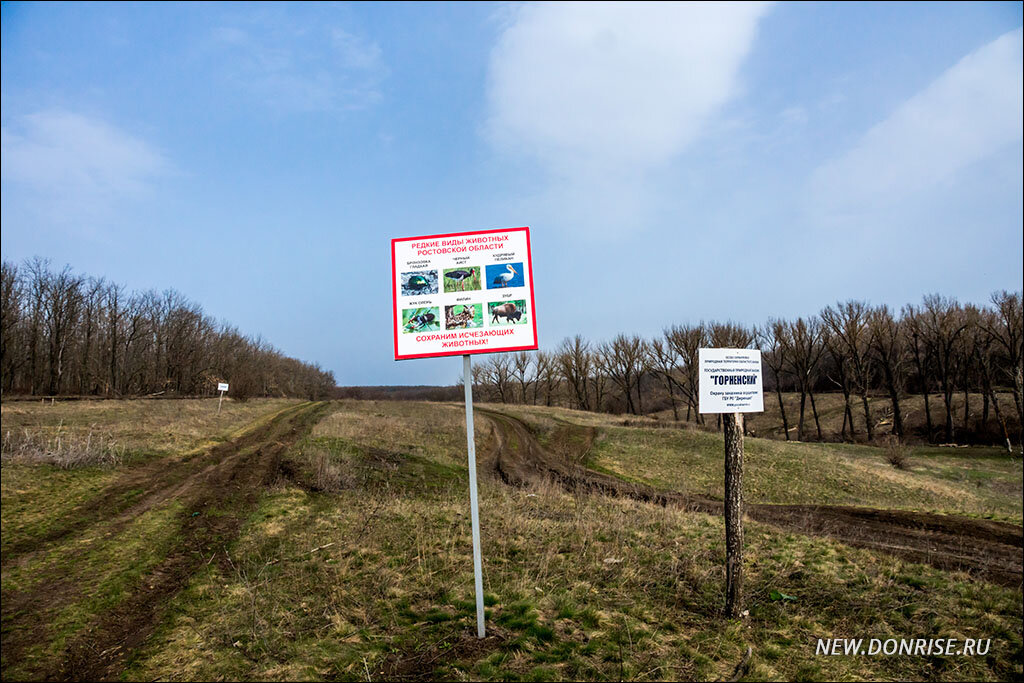 Таблички на границе территории заказника