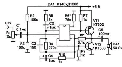 К140уд1208 схемы применения