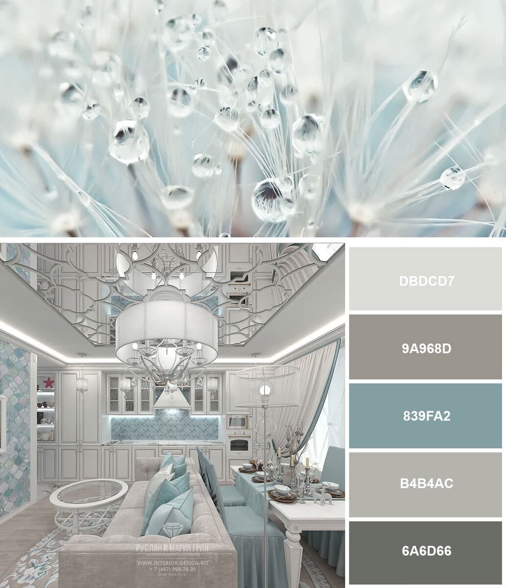 На фото: Модные бирюзово-голубые акценты в интерьере небольшой столовой