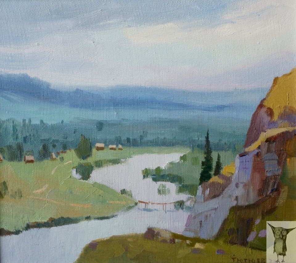 Владимир Тютюев Утро 25×28 хм 2013 г — 15 000 рублей