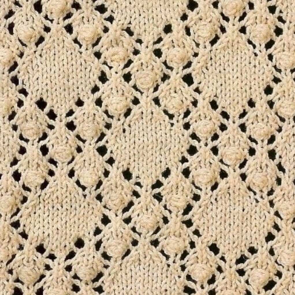 Ажурный узор с "шишечками"