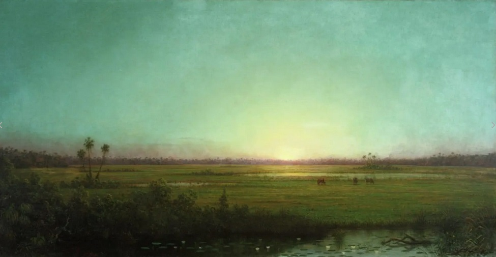 Люминизм представители в живописи. Хед, Мартин Джонсон закат. Саврасов закат над болотом 1871. Куинджи Сумерки. Картина Саврасова закат над болотом.