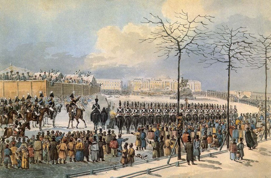 К. И. Кольман. 14 декабря 1825 года на Сенатской площади