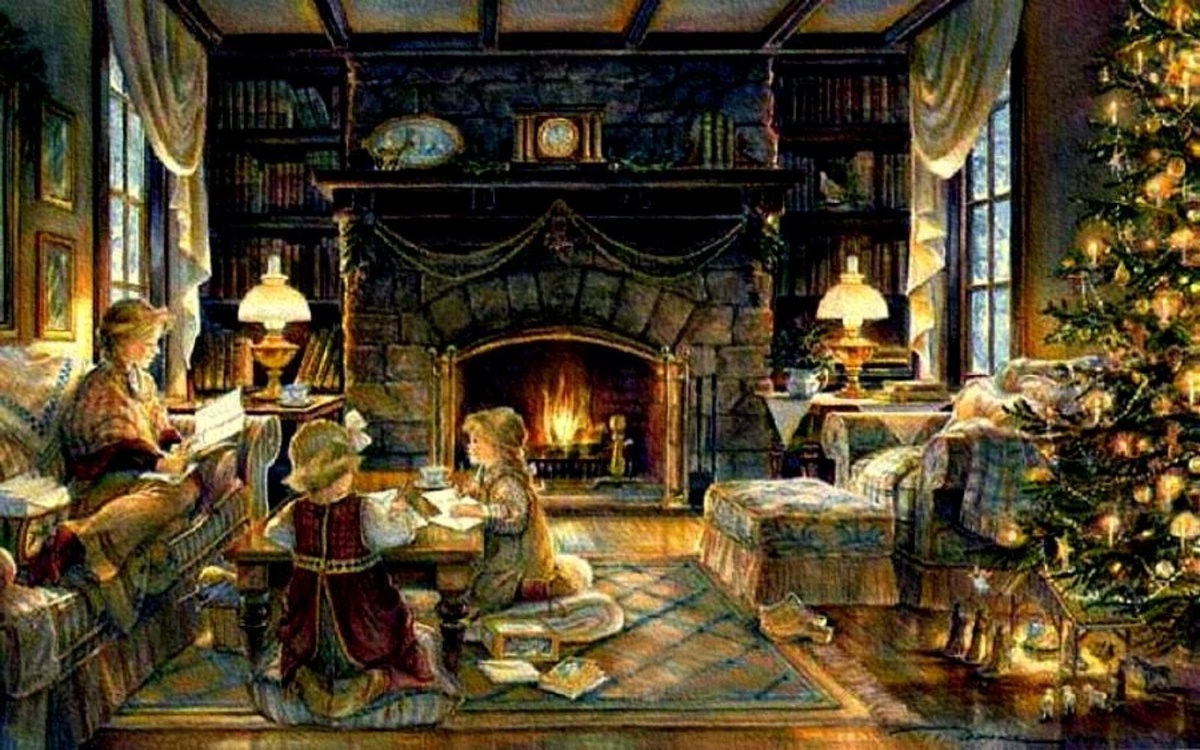 Святочное чтение у комелька