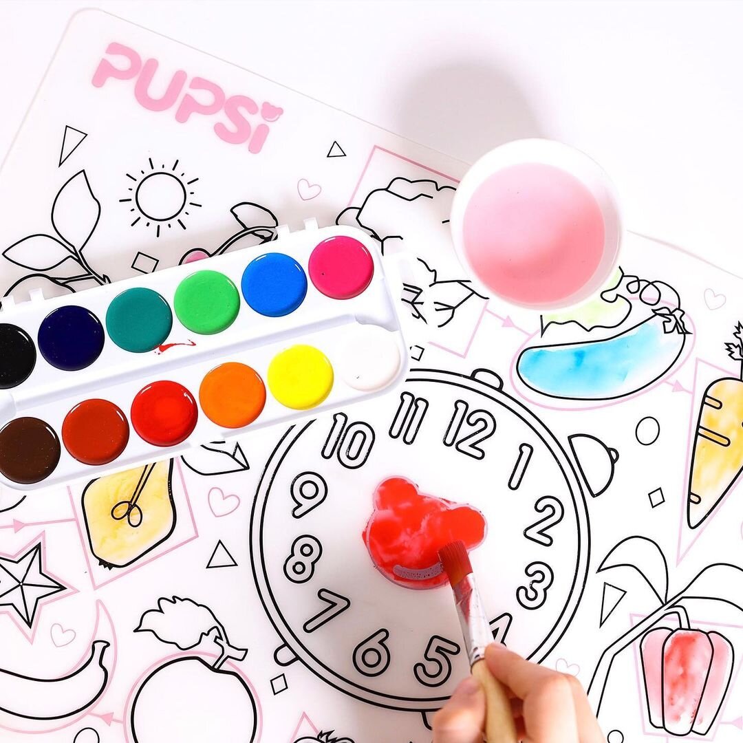 PUPSi коврик-раскраска для кормления малышей