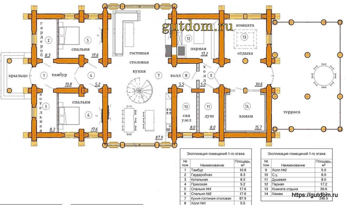 планировка дома первый этаж