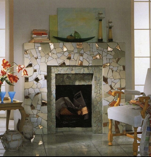 Фото из архитектурного журнала. Такой камин решили установить в строящемся доме.