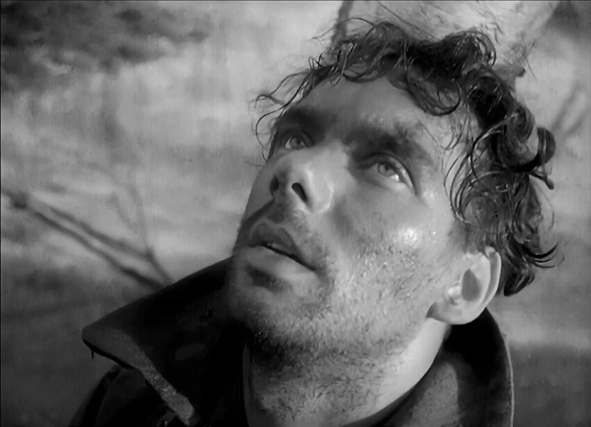 Алексей Баталов в сцене гибели главного героя в фильме «Летят журавли»