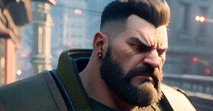 "Злой русский", Dream 3.2.0, экран, пиксели, 2023. Фрагмент.