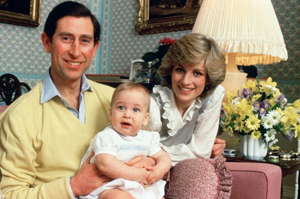 Младенец Уильям с родителями