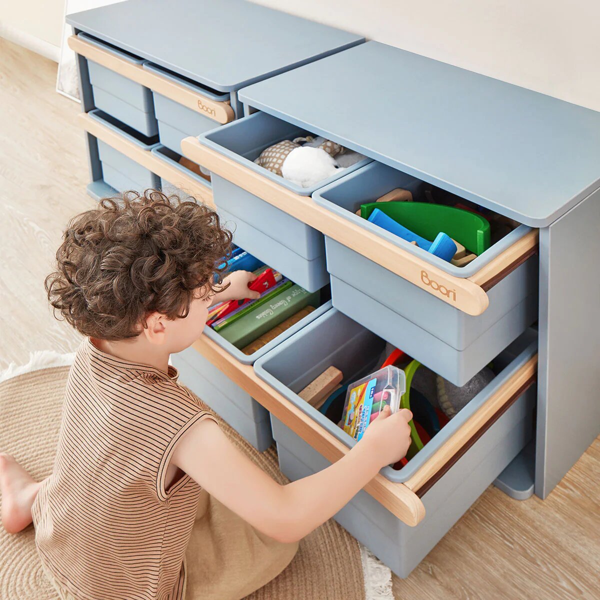 Шкафчик для детских игрушек Голубика и Миндаль Tidy Toy Cabinet