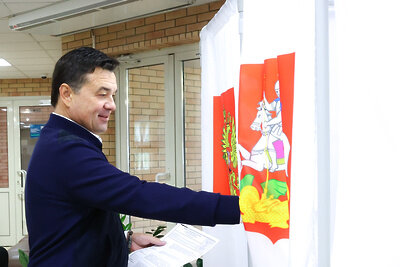    Андрей Воробьев проголосовал на выборах главы региона © Антон Чернов, «Подмосковье Сегодня»