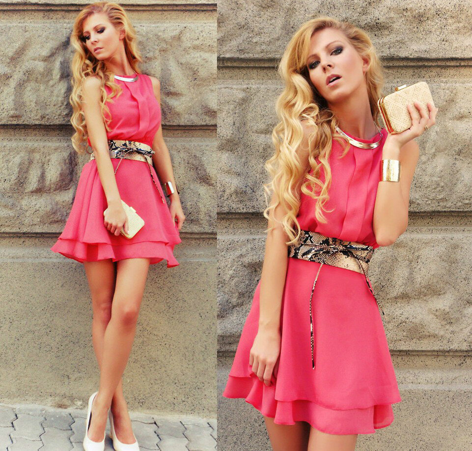 Платья поясом розовые. Платье розовое. Наряды для девушек. Красивая одежда для девушек. Стильное платье.