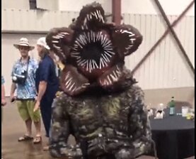 https://www.reddit.com/r/gifs/comments/9suvo3/my_coworkers_homemade_demogorgon_costume_she_won/ 