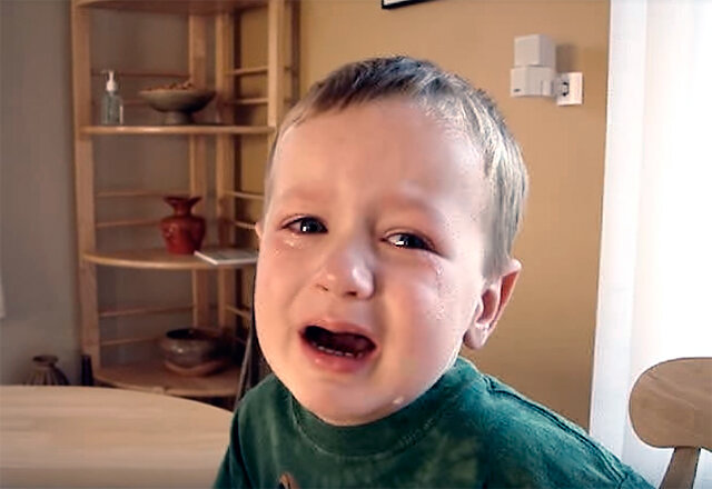 Ребенок в истерике.